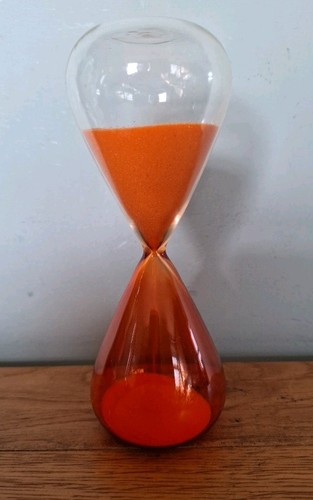 Glass sand timer - 10, orange