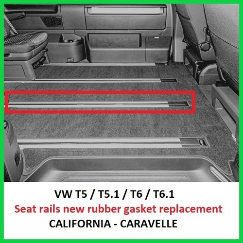 Rear seats rails - rubber, gasket