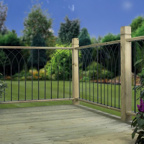 Outdoor deck railings - deck, iron