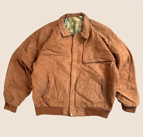 Men leather bomber - leather, jacket
