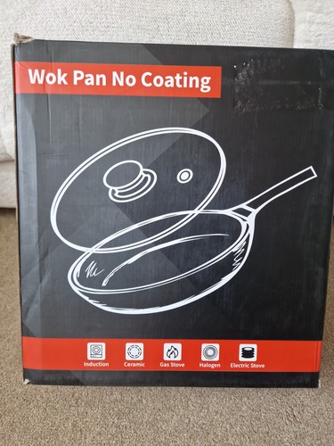 Wok pan with glass - pan, and