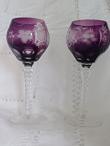 Pair ajka nachtmann crystal - or,