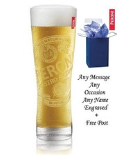 Personalised Engraved Branded 1 pint Peroni Lager Beer Glass Free Gift Box