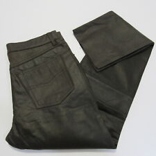 Mens Leather straight leg