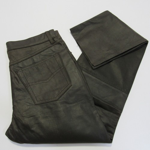 Mens leather straight leg - leather,