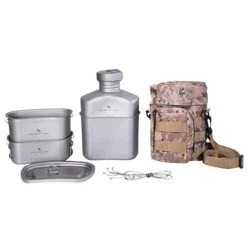 Titanium canteen set - titanium,