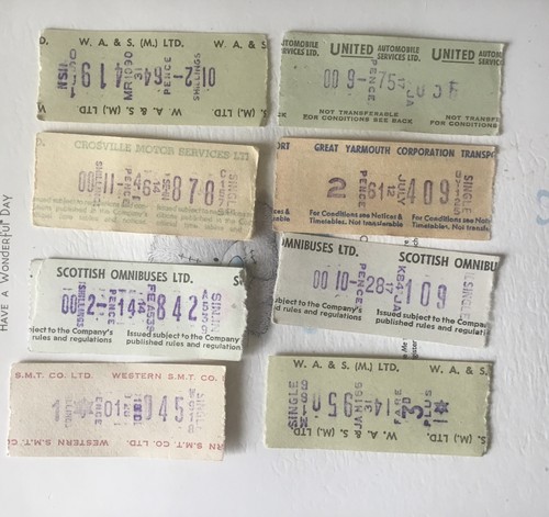 Vintage bus tickets setright - tickets,