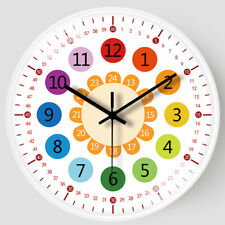 Kids Learn To Tell The Time 3D Large Wall Clock 30cm Teaching Children Bedroom