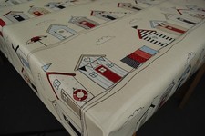 Fryetts BEACH HUTS BLUE Cotton