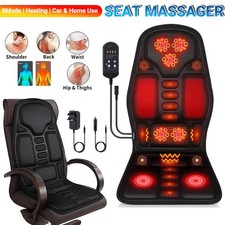 Car Back Seat Massager Heated Remote Control Body Massage Chair Cover Cushion