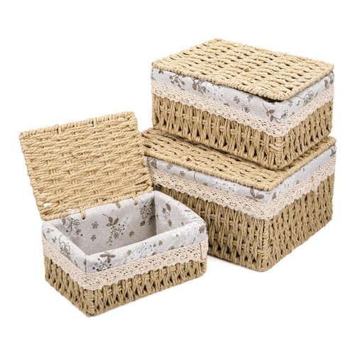 Pcs handwoven storage - 3,
