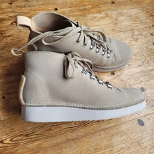 Clarks Orginals Nala Hike Boots Size Uk 5.5 Eur 39 Sand Beige Suede Vibram Soles