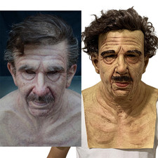 Realistic Latex Old Man Face Mask Disguise Fancy Dress Halloween Cosplay Costume