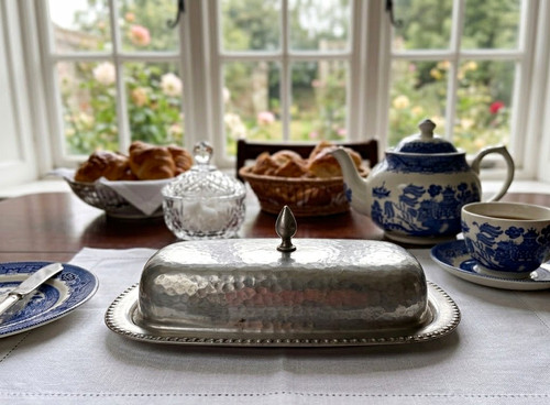 Vintage covered butter dish - vintage,