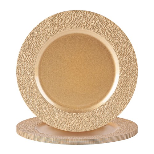 Hammered charger plates 33cm - hammered,