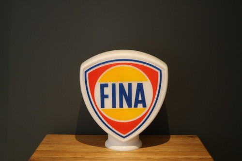 Fina petrol pump globe glass - fina,
