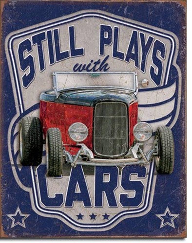 Still playing with cars metal - playing,