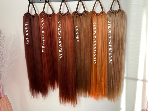 Red foxy ginger ponytail - red, /
