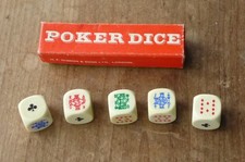 Vintage SET OF POKER DICE by H