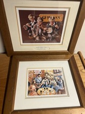 Vintage pair of Irish Musicians Guinness Prints Picture Jazz Framed Wall Hanging