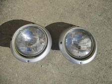 TWO Original Early Porsche 911 "Sugar Scoop" Headlights and Trim Rings 1968-1983