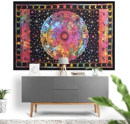 Indian zodiac tapestry - indian, wall