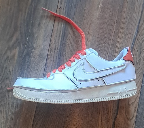 Nike air force white red - red, low