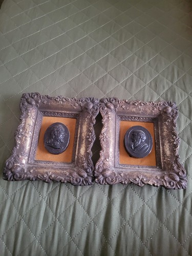 Antique pair wedgwood black - of,