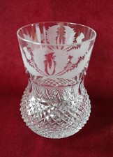 Edinburgh Crystal Thistle Pattern - Large Whisky Glass  / Old Fashioned Tumbler