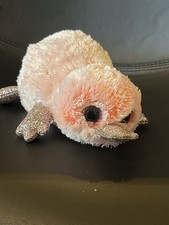 VGC Retired Ty Beanie Boo Wilma the Platypus Peach Gold Excellent Condition