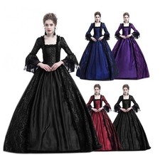 Women's Renaissance Ball Gowns Dresses Costume Vintage Medieval Victorian Dress@