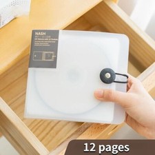 Portable 12 Pockets DVD CD Storage Case CD/DVD Wallet Booklet CD Sleeve Plastic