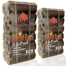 2x10kg Heat Log High Burning Hot Fire Briquette Compressed Fire-wood Kiln Dried