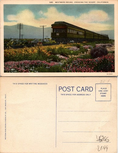 Train westward bound crossing - bound,