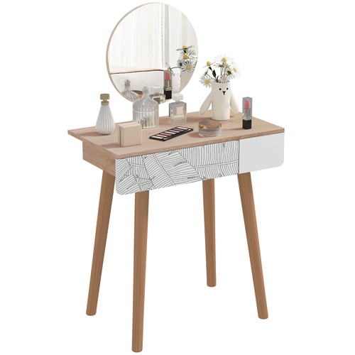 Homcom wooden compact dressing - compact,