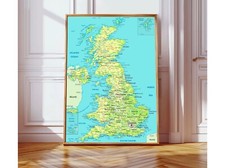 UK MAP GREAT BRITAIN ENGLAND