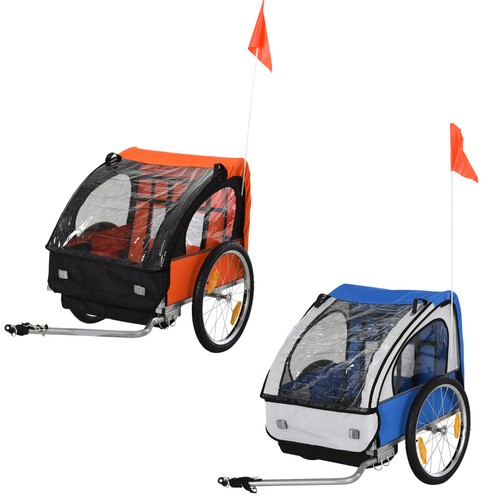 Seat child bike trailer - 2-seat,