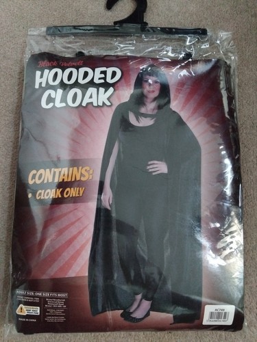 Adult black hooded - hooded, velvet