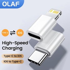 USB C to iPhone Adapter Fast Charging PD Converter Type-C Male to iOS Female