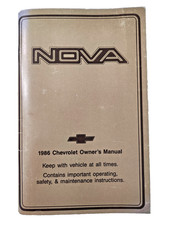 1986 Chevy Nova Owners Manual