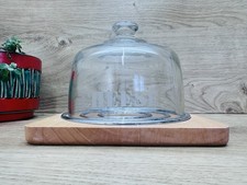 Glass Cheese Dome with Wooden