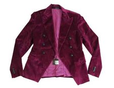 Tagliatore Dark pink velvet ladies designer blazer   Italian size 42 UK 8