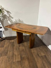 Art Deco Inlaid Walnut Draw Leaf Dining Table