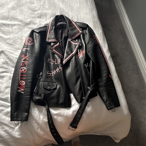 Zara biker jacket - zara, cream