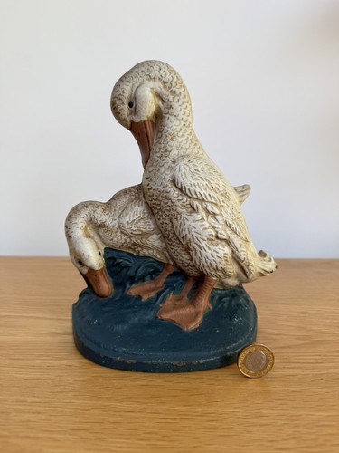 Vintage cast iron geese - vintage, door
