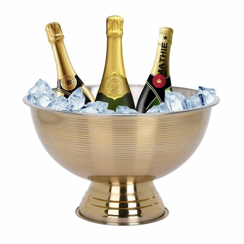 Large gold ribbed party - large, punch
