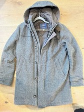 Pal Zileri Concept Men’s Wool Cashmere Grey Herringbone Winter Coat IT 50 (UK40)