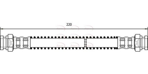 Apec rear brake hose - rear, for