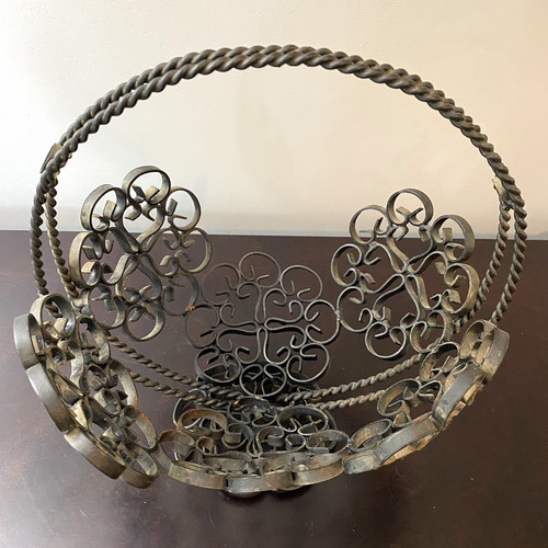 Vintage wrought iron scroll - wrought,