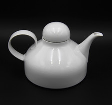 1970s FURSTENBERG Porcelain White Modernist 1L Teapot Form 677/4 Made in Germany